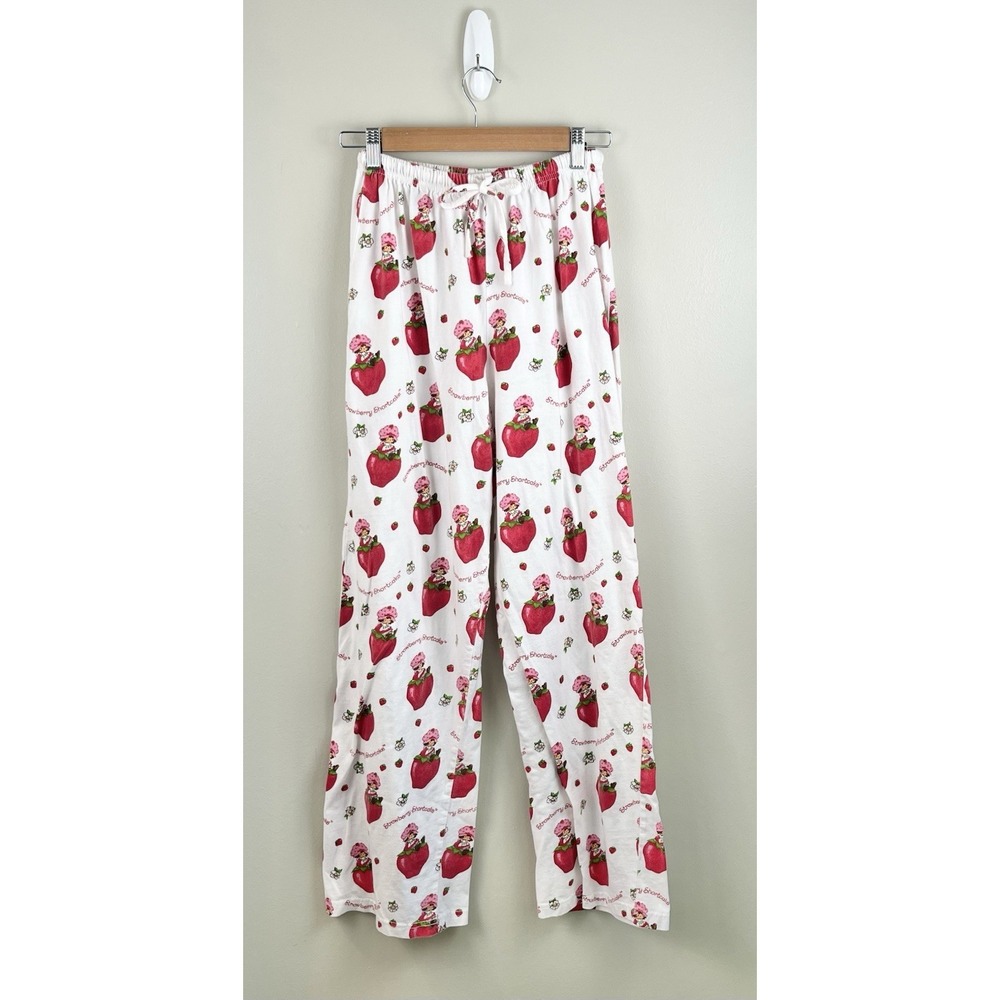 Strawberry Shortcake Vtg 2003‎ Kids Cotton Pajama Pants Pull On Sz Lg